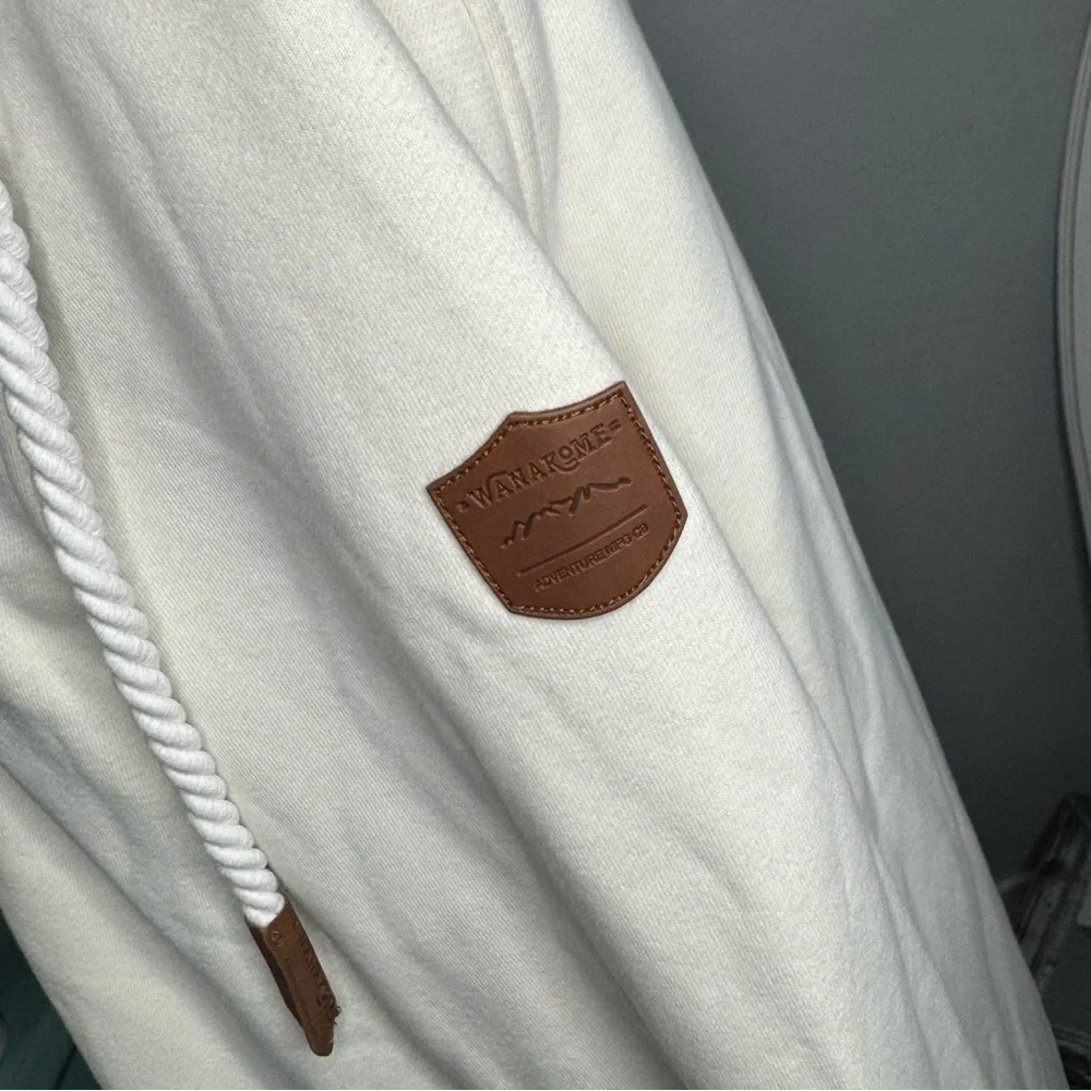 Wanakome Hestia Cowl Neck Zip Up Terry Sweatshirt Size XXL NWT Oatmeal - Picture 8 of 16